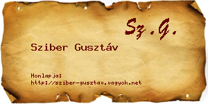 Sziber Gusztáv névjegykártya