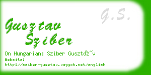 gusztav sziber business card